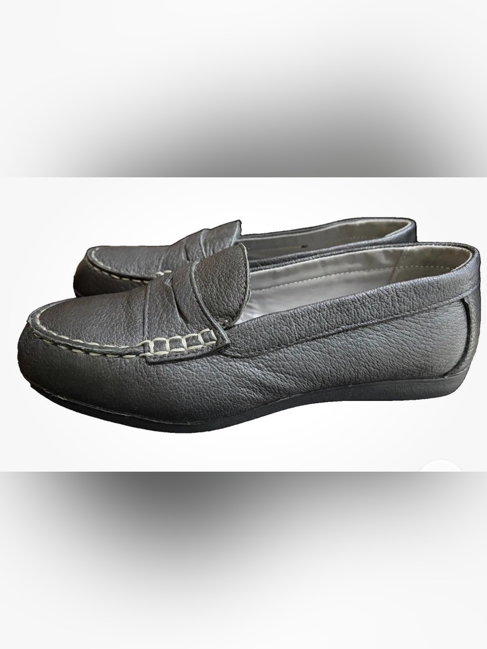 Rockport Works Top Shore Women's Steel Toe Loafer Black Leather RK600 sz  9.5